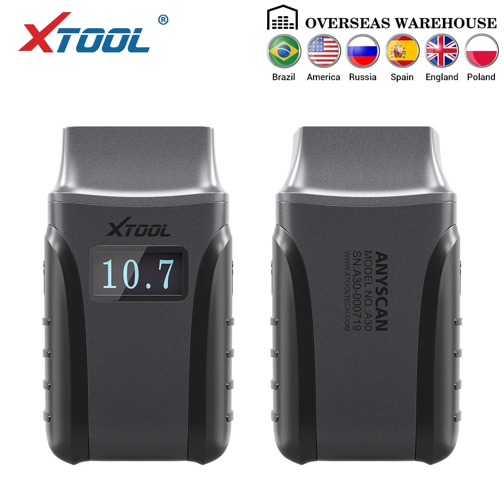 XTOOL Anyscan A30 все системы автомобильный детектор OBDII код считыватель сканер для EPB сброса масла OBD2 Диагностический Инструмент Бесплатное обновление онлайн