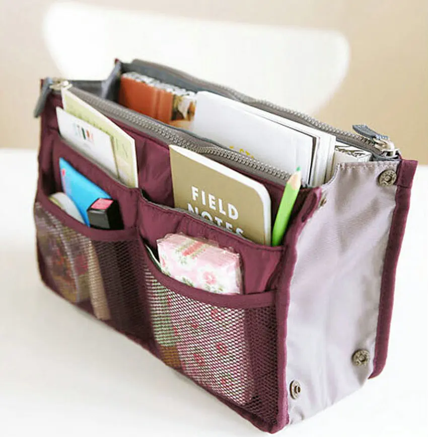 Мини-Женский органайзер для косметики дорожный Макияж сумка маленькая розовая