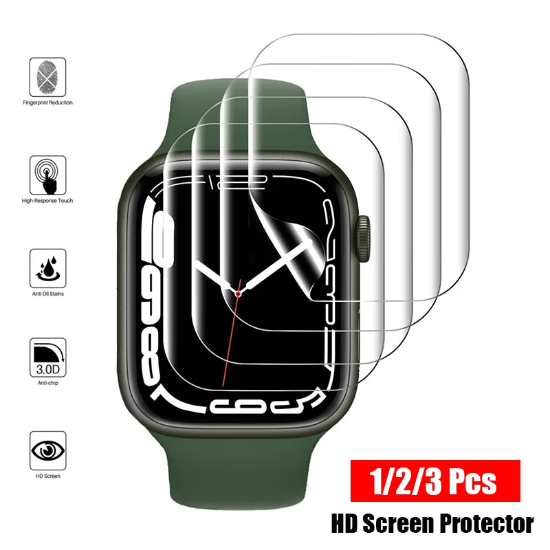 Защитная пленка HD для Apple Watch протектор экрана iWatch серии 3 4 5 SE 6 7 45 мм 41 44 40 42 38 (не