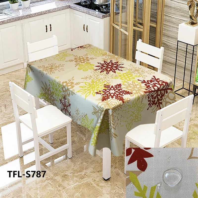 

GNHYLL New Year Christmas Tablecloth Kitchen Dining Table Decorations Home Rectangular Party Table Covers Christmas Ornaments