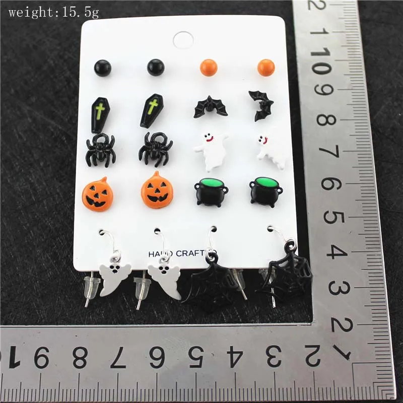 Набор модных сережек XQ на одну карту новинка ювелирные изделия Хэллоуин для