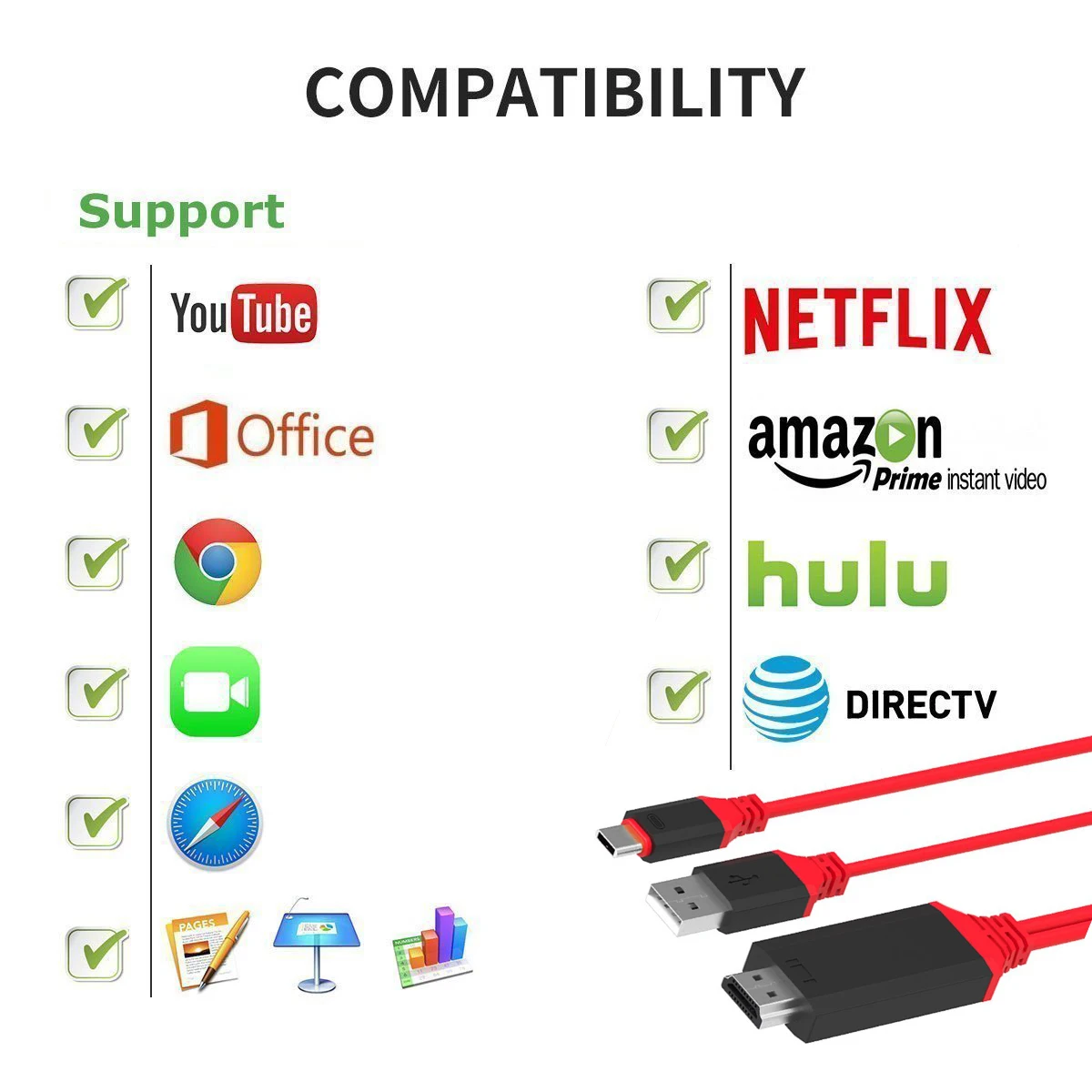 SOONHUA Универсальный USB 3 1 Тип C HDMI кабель 5 в 2.4A линия зарядки общественная головка