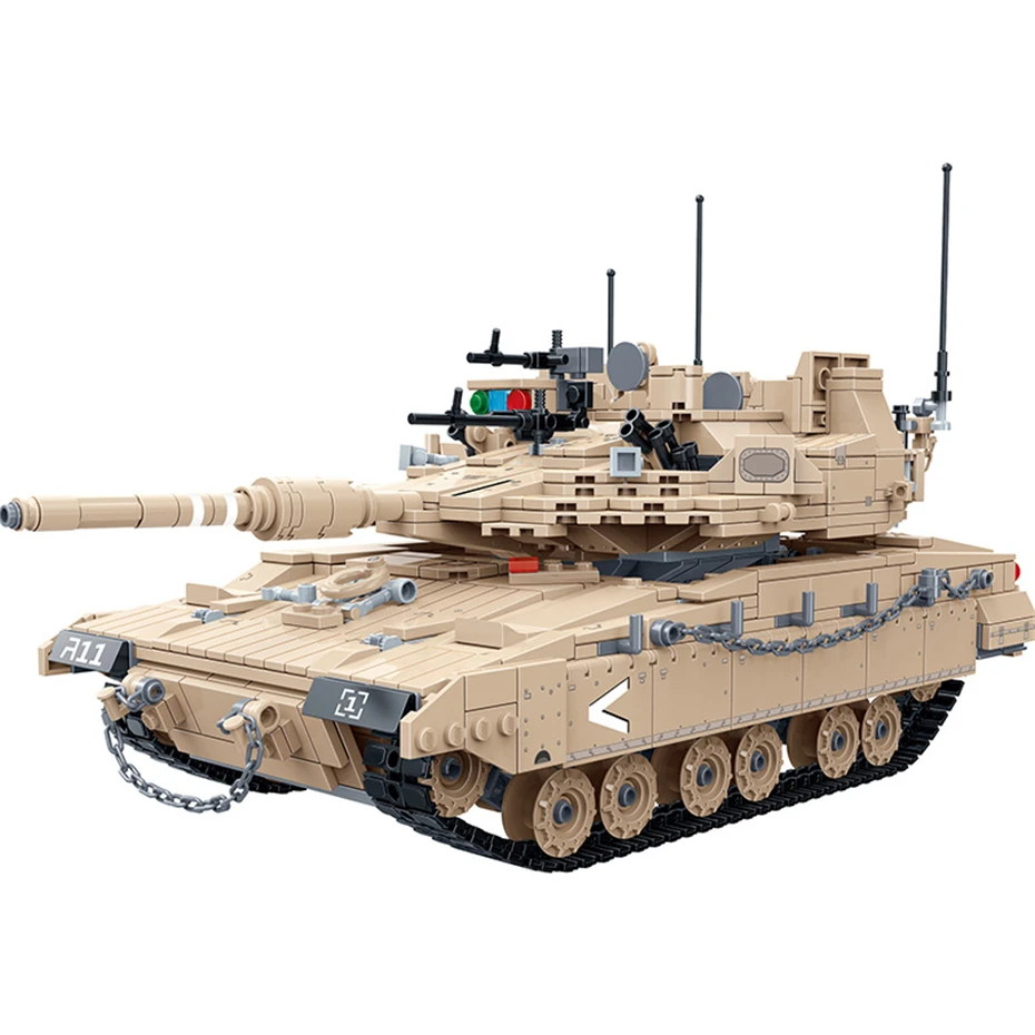 MEOA новые военные кирпичи серии 1540 шт 1:28 Merkava MK4 главный боевой танк строительные
