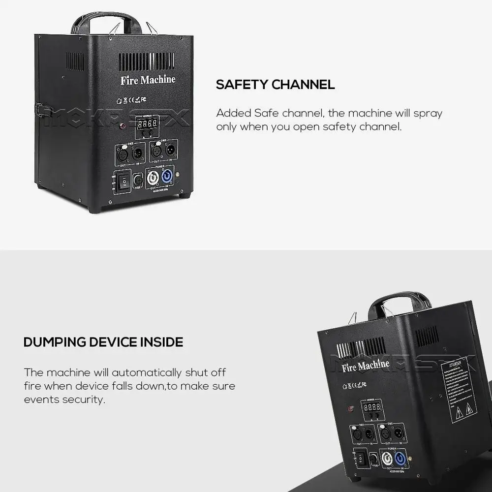 Машина для распыления огня с двумя головками DMX контроль производительности