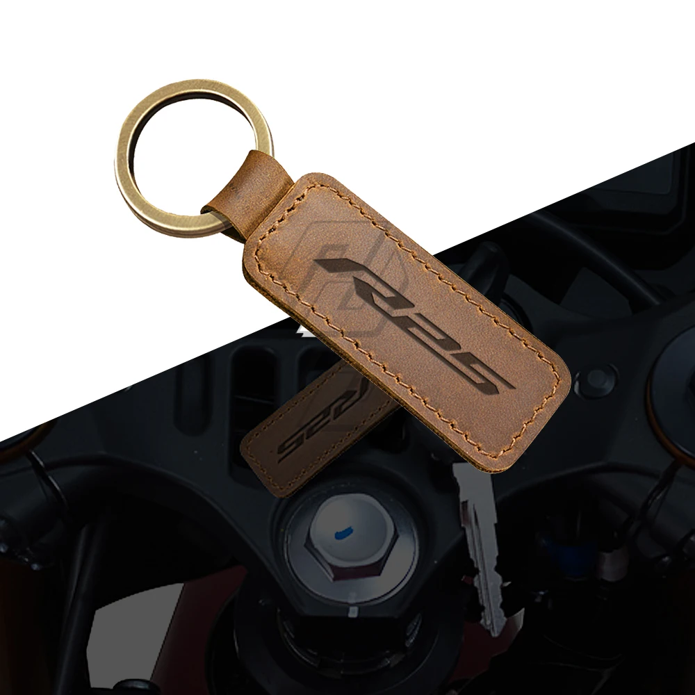 

Motorcycle Cowhide Keychain Key Ring Case for yamaha YZF-R25 R25 Models