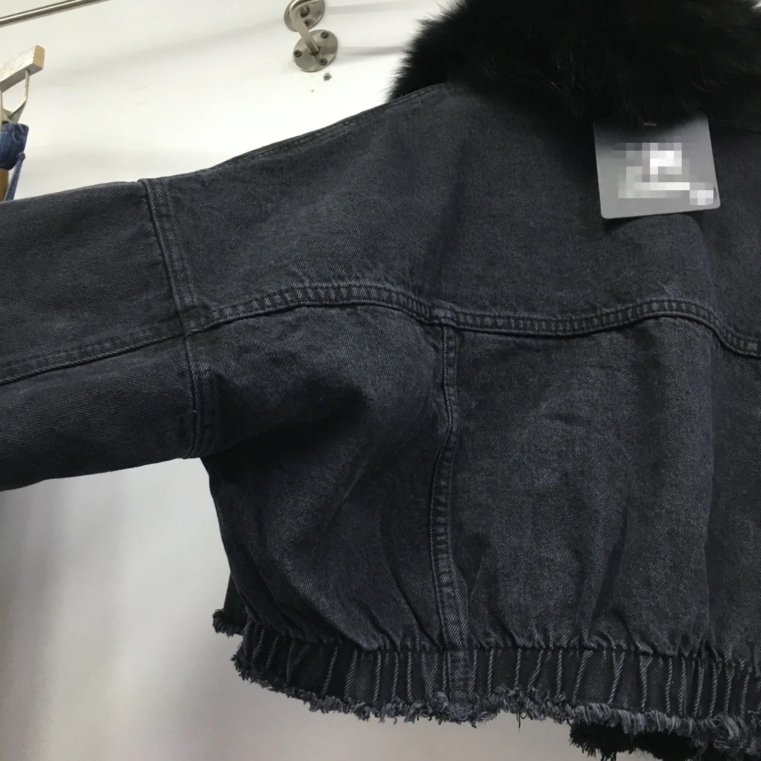 

DEAT New Autumn And Winter Fashion Casual Long Sleeve Denim Fur Collar Detachable Thickening Fur Short Fur Coat Women SG292