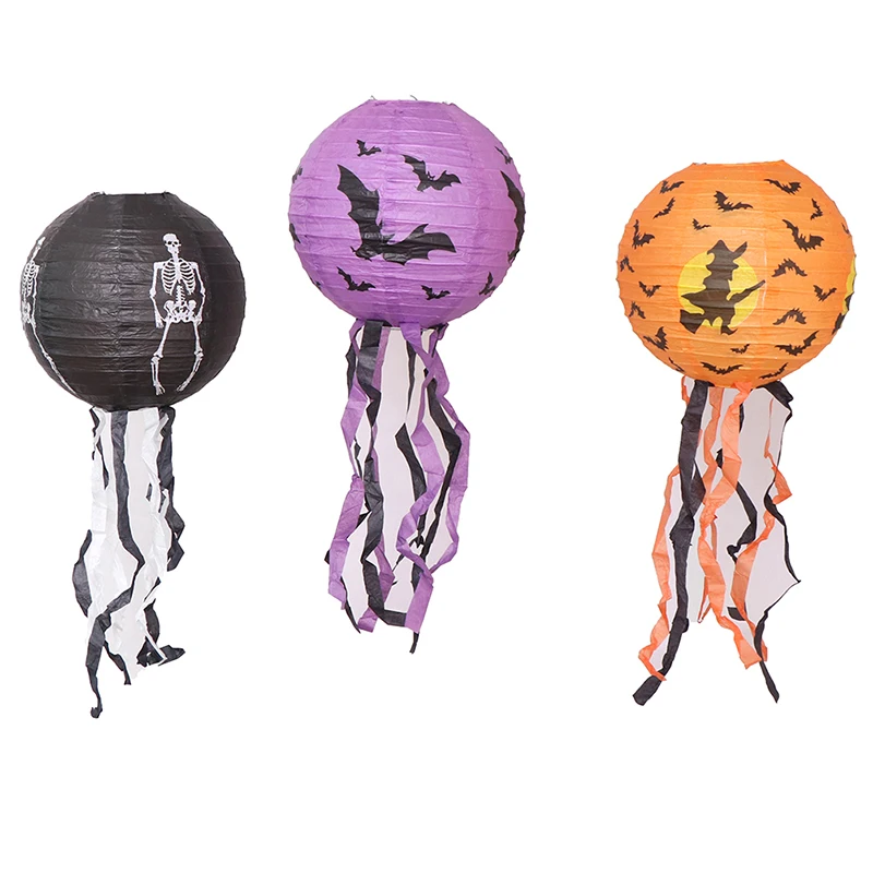 

Halloween Paper Lantern Pumpkin Spider Skull Bat Hanging Lantern Halloween Decor