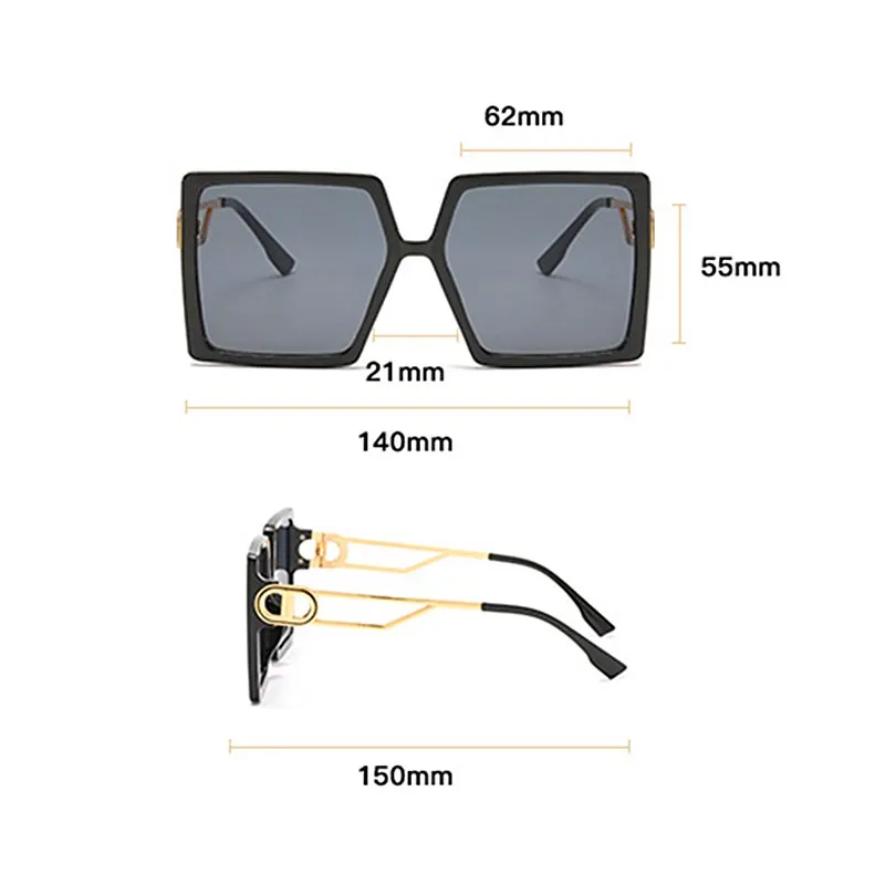 

Square Frame Sunglasses Women Letter D Driving Glasses Vintage D Shape Oversized Fashion Sunglasses Wholesale sunglasses women