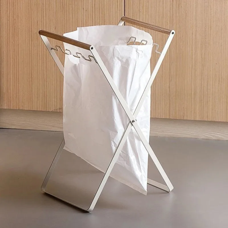 

Уличная стойка для мусора, Бытовая Складная стойка для мусора из кованого железа, многофункциональная кухонная стойка для хранения мусора, ...