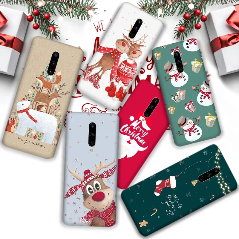 

Cute Cartoon Christmas elk silicone Phone Case For Oneplus 7 pro 5 5t 6 6t 7t Case for one plus 7 7t oneplus 8 8 pro