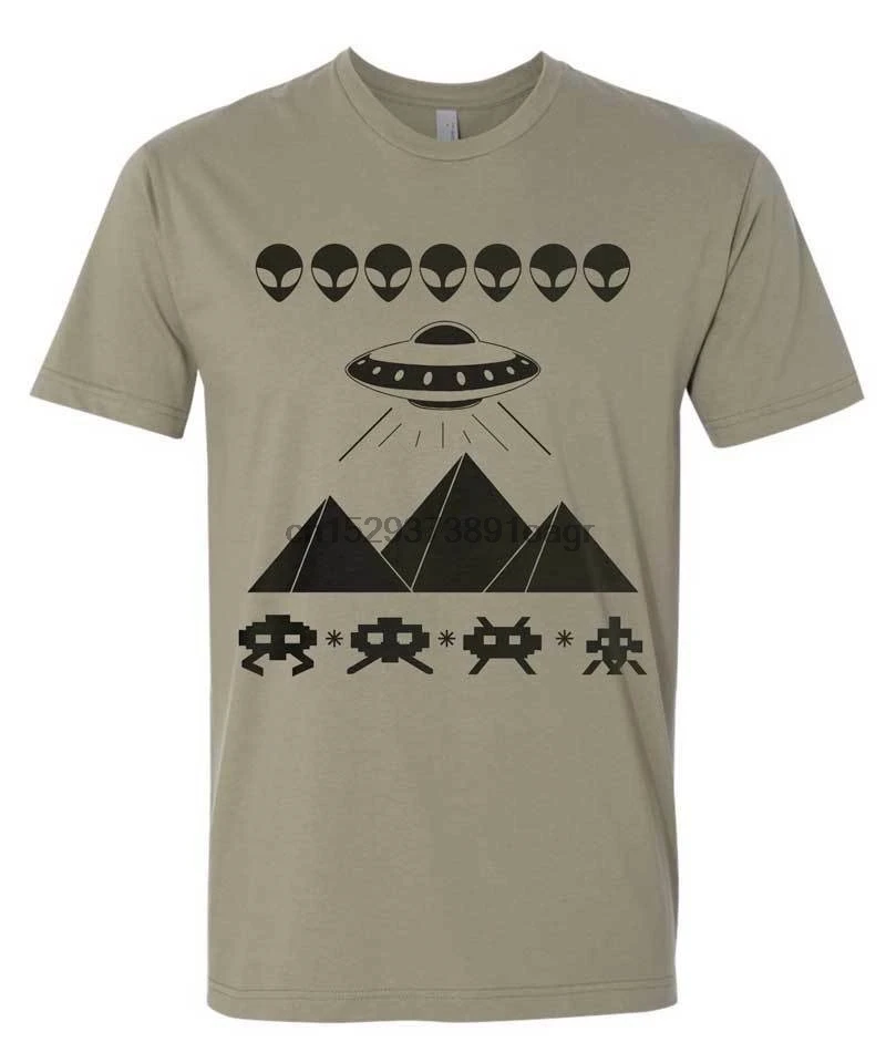 Футболка высшего качества с логотипом пирамиды НЛО Пришельцев X-файлы площадь 51 |