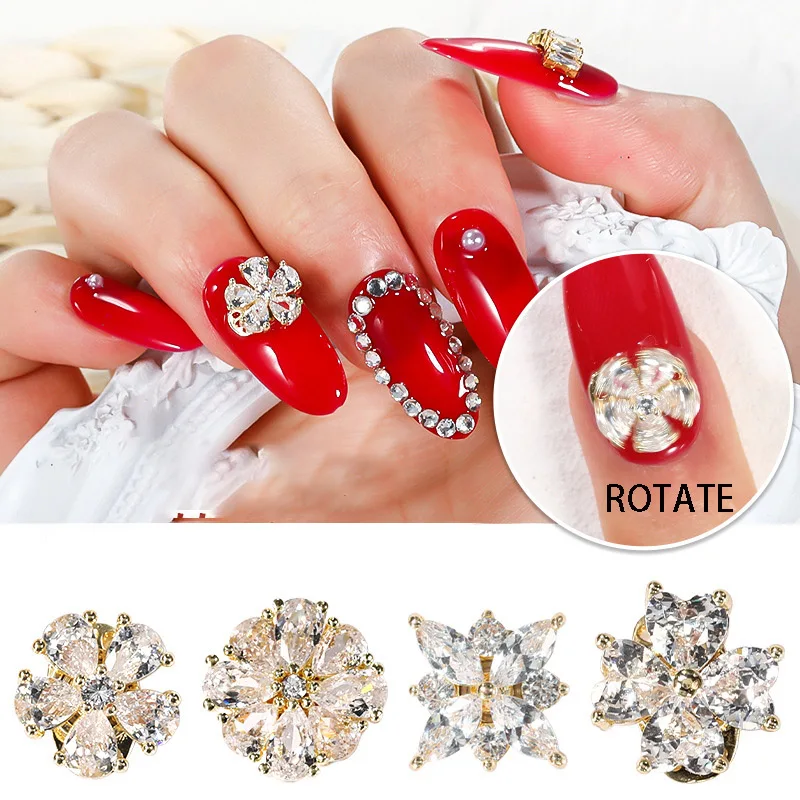 

1 предмет вращающаяся Бабочка циркон, можно регулировать длину вращающийся передачи бисера аксессуары для ногтей