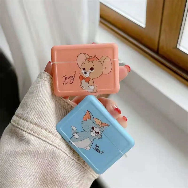 

For Airpods 1/2 Case Silicone Cute Tom and Jerry Protective Cases For Apple Airpods Pro Case For Girls Wireless Earphone Cover