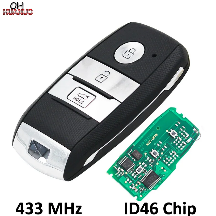 3 кнопочный умный пульт дистанционного управления брелок 433 МГц с чипом 46 для Kia K5
