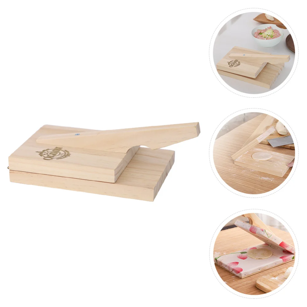 

1 Pc Dough Presser Useful Practical Creative Sturdy Dumpling Making Tool Wooden Dough Presser
