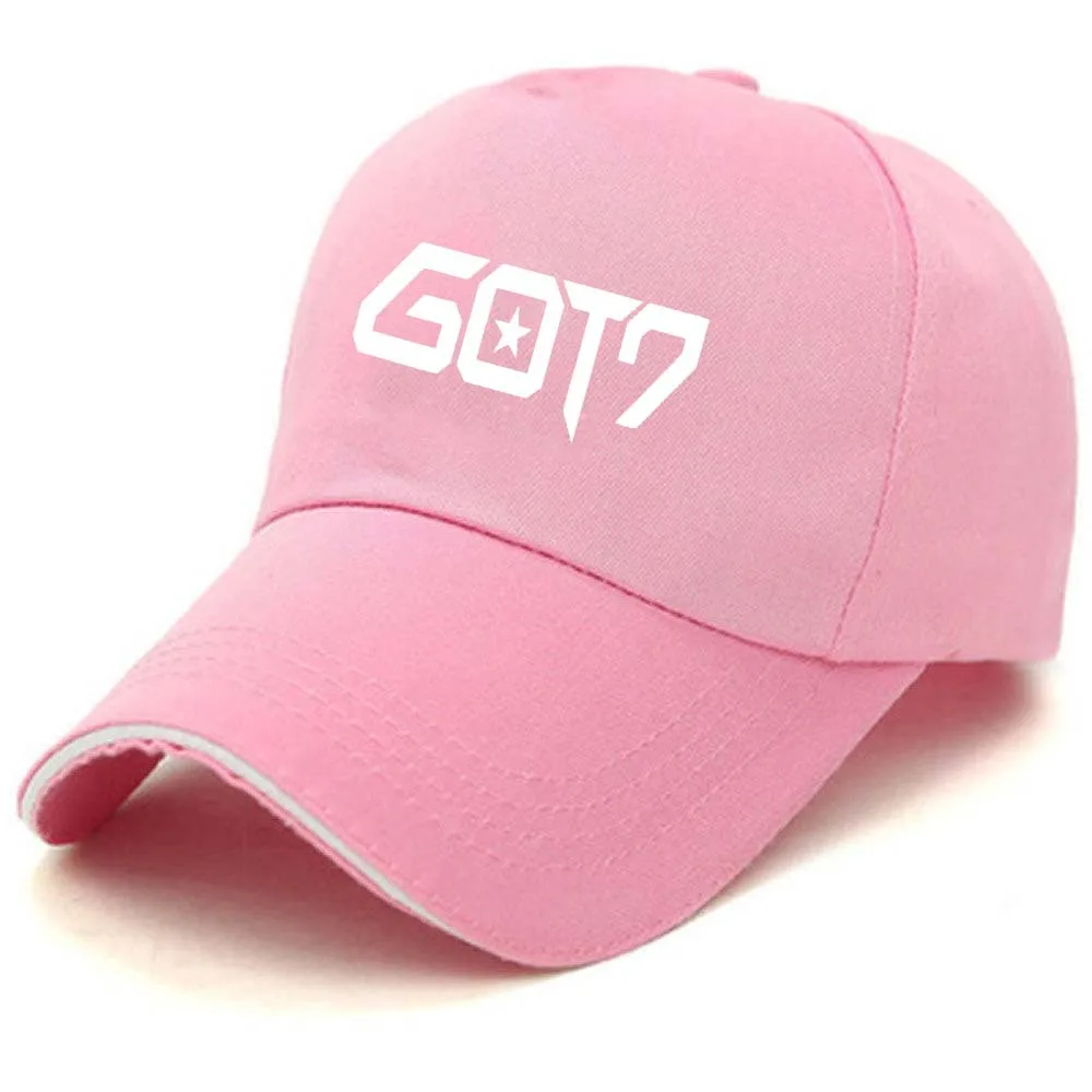 [MYKPOP] GOT7 бейсболка модный дизайн Хип-Хоп Кепка унисекс KPOP вентиляторы коллекция SA18072508 - Цвет: Pink01