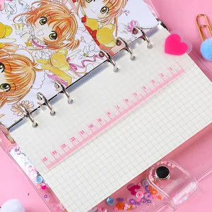 Kawaii A6 A5 рулетка РОЗОВОГО СЕРДЦА, ПП, свободный лист спиральный A6 блокнот планировщик DIY аксессуары