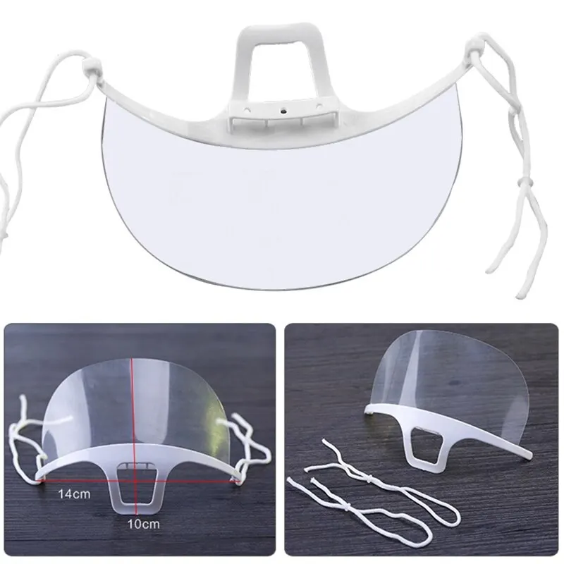 

10Pcs Plastic Clear Anti-Dust Mask Prevent Spittle Anti-fog Transparent Lens Protective Mask