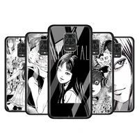 junji ito tees horror for xiaomi redmi note 10 pro max 10s 9t 9s 9 8t 8 7 pro 5g luxury tempered glass phone case cover