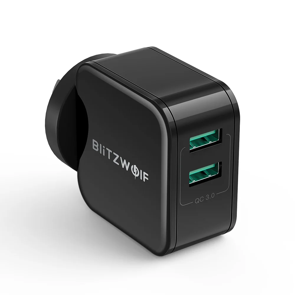 18W AU Plug BlitzWolf QC3.0 USB адаптер для путешествий с европейской вилкой зарядное устройство для мобильного телефона быстрое зарядное устройство для iPhone 11X8 Plus для samsung смартфона - Тип штекера: 18W AU Plug
