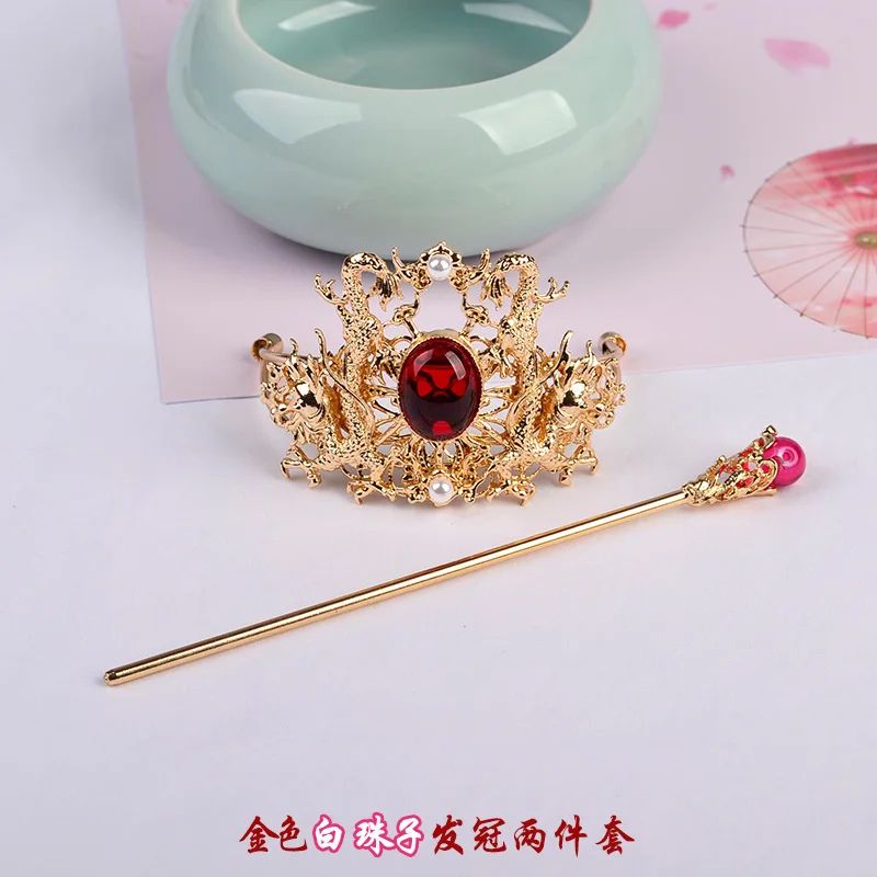 Винтажная корона для волос Hanfu старинные аксессуары классический головной убор