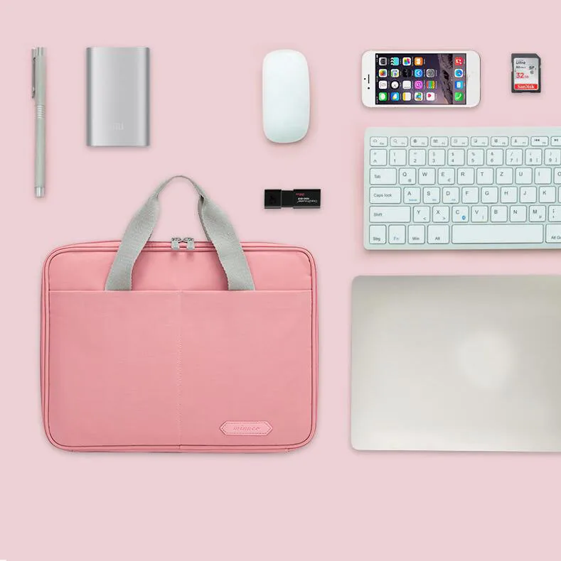 Business Waterproof Laptop Bag Men's Women's Briefcase Portable Office Document Handbag Travel Gadgets Organize Pouch Accessory