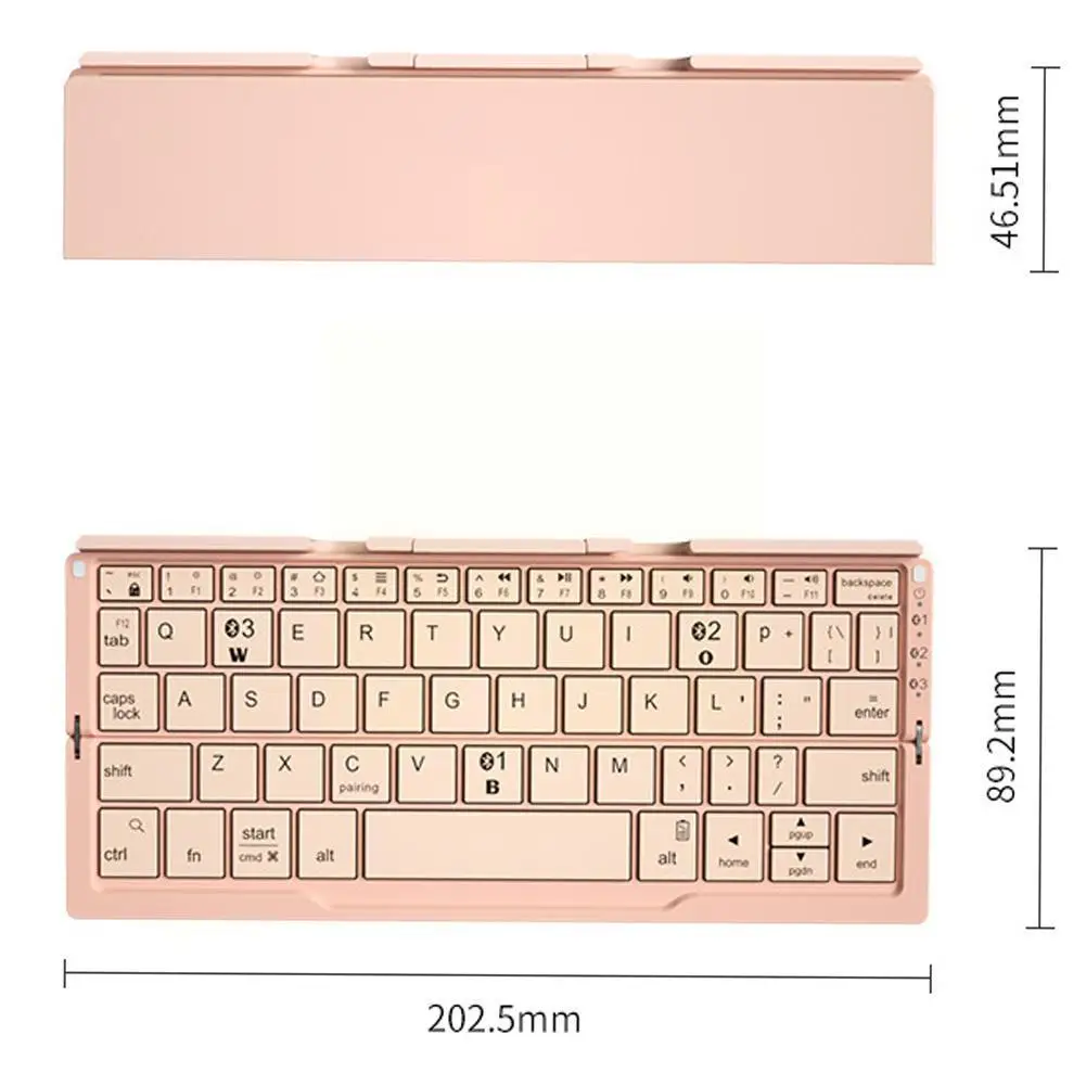 

Mini Foldable Bluetooth Wireless Keyboard Is Suitable For Connecting Computers And Notebook Portable Computer Peripherals T H6D3