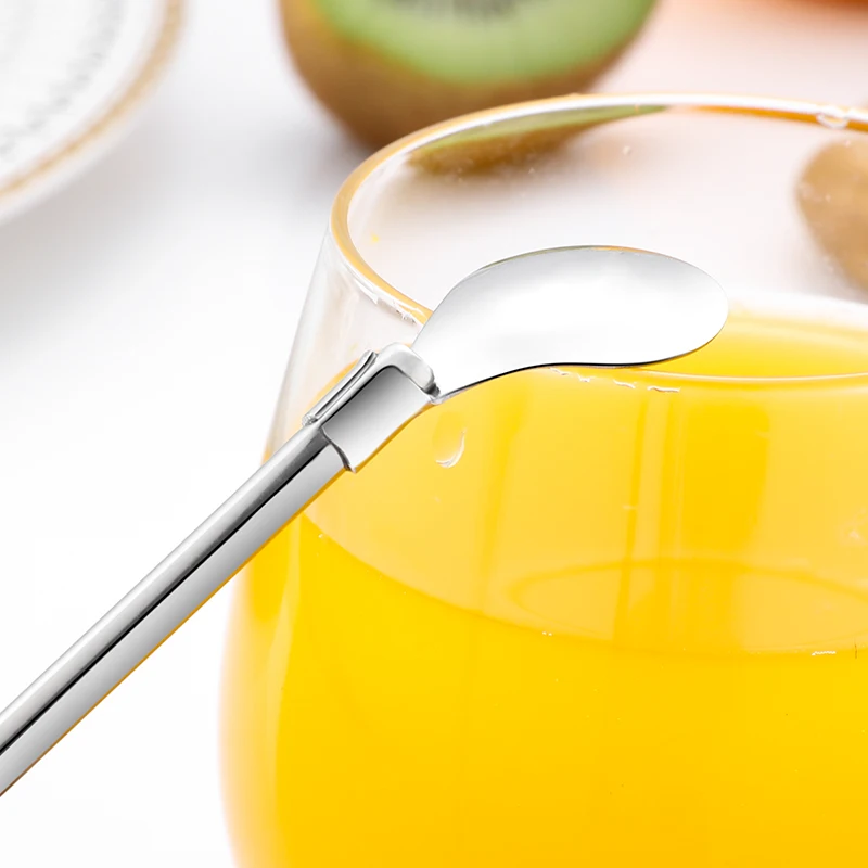 Многоразовые металлические трубочки для питья в качестве помешивая ложкой 304