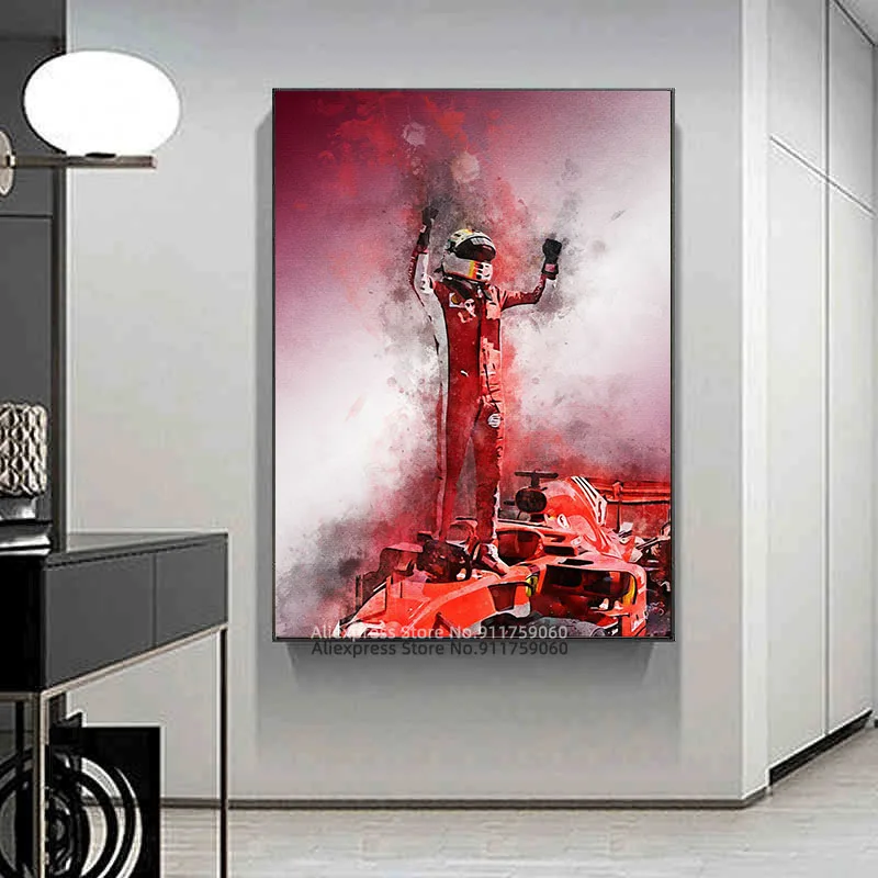 Себастьян веттел II постер классическая формула гонок f1постеры Картина на холсте