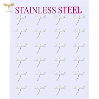 cute insect dragonfly earrings stainless steel jewelry earring set kids girl women ear studs wholesale cheap resale 12 pairs lot