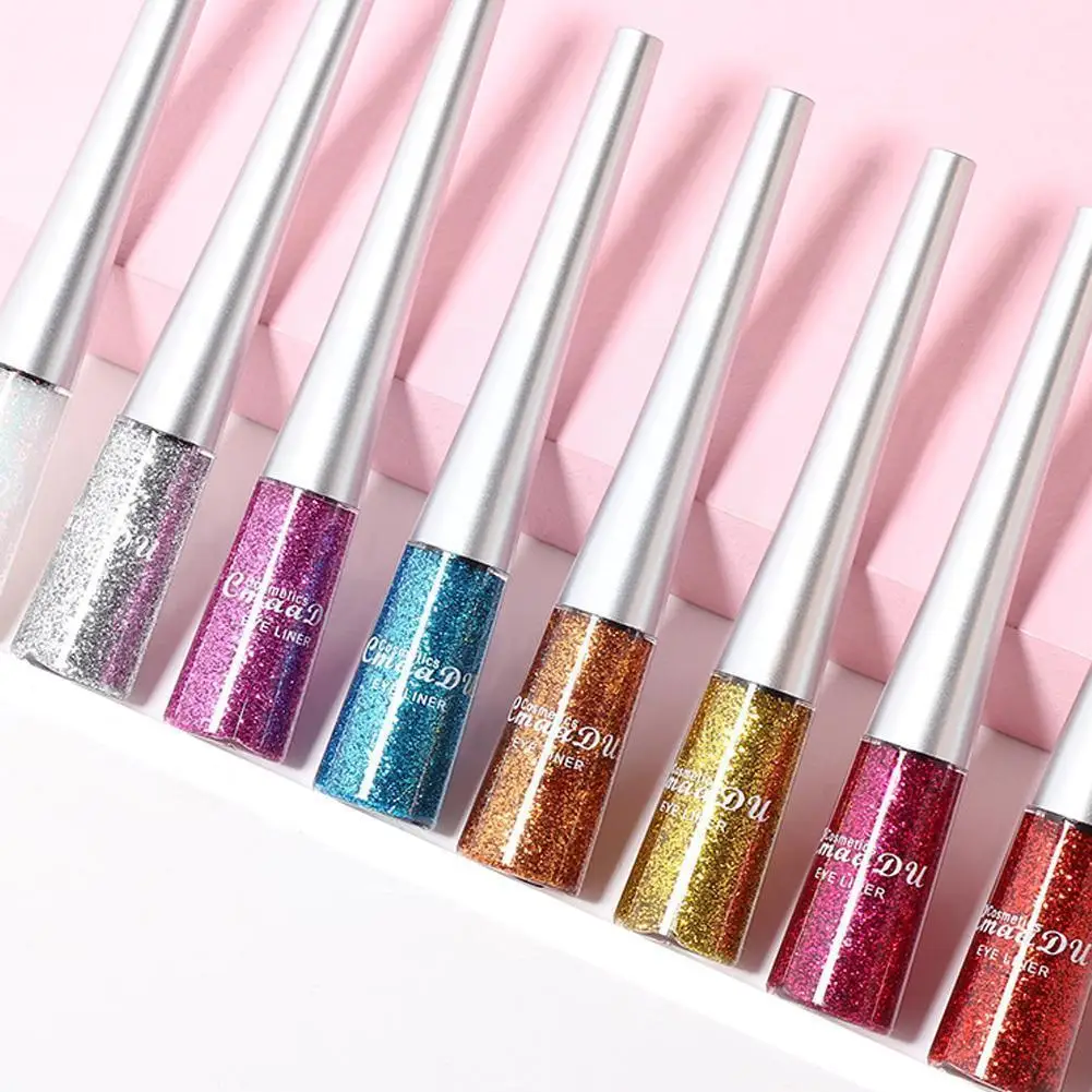 

Glitter Powder Eyeliner Color Shiny Pigment Silver Tools Powder Long-lasting Quick-drying Eyeliner Makeup Eye Non-smudge Gl L5A4
