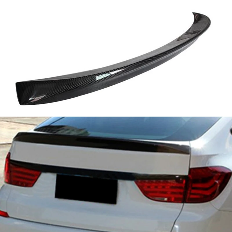 Спойлер для BMW 5 серии GT F07 2010-2017 года глянцевый черный из настоящего углеродного