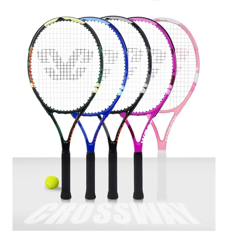 

Padel Adult Carbon Racket -40 Tennis Set Women For Single Overgrip Adult Professional Men Ball Paddle Trainer Bag Universal With