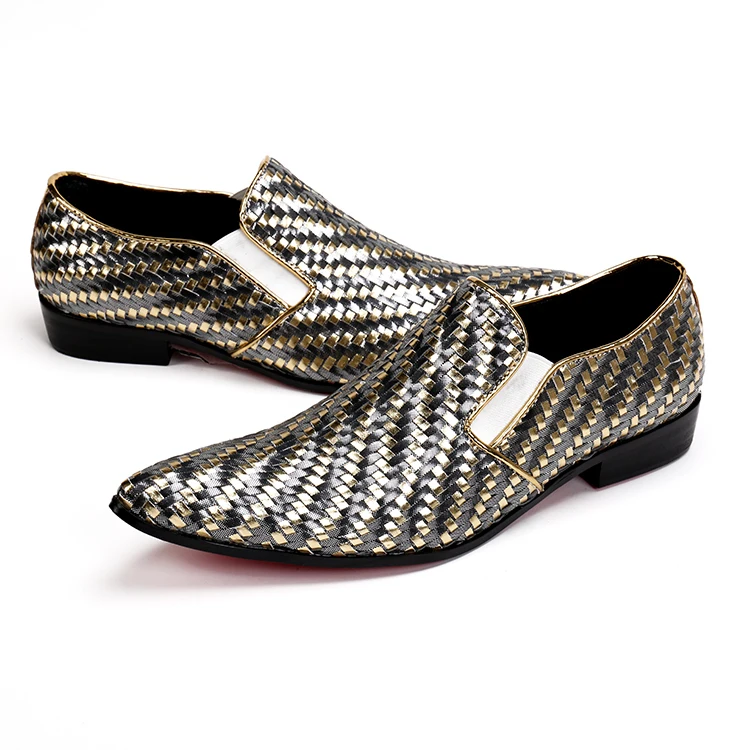 Весенние тканые официальные Мужские модельные туфли ручной работы роскошные