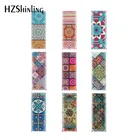 Стеклянный кабошон 10*25 мм, винтажный цветок мандалы, полуготовое стекло, 10 шт., ювелирные аксессуары