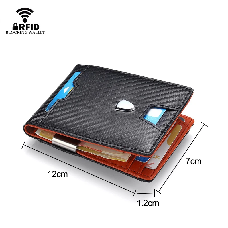 DIENQI Rfid мужские бумажники из углеродного волокна держатель для карт мужской