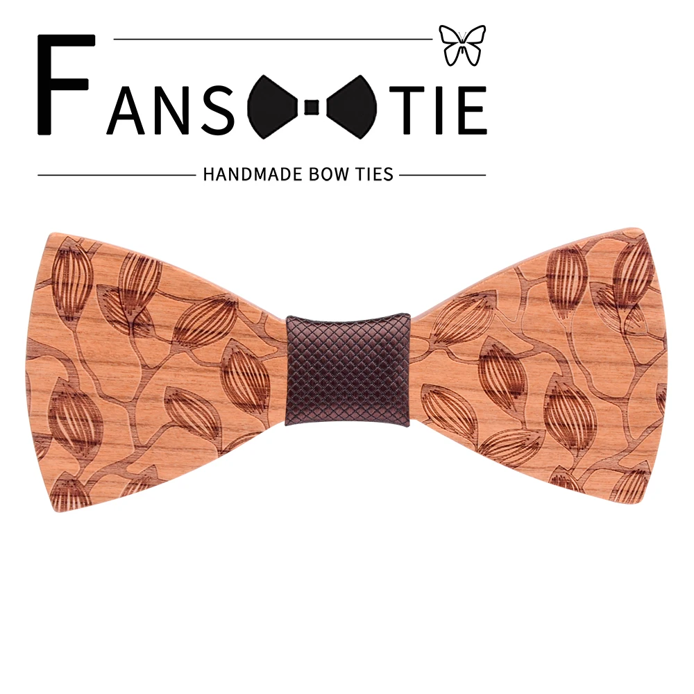 Новинка 2020 модный однотонный мужской деревянный галстук бабочка ручной работы с