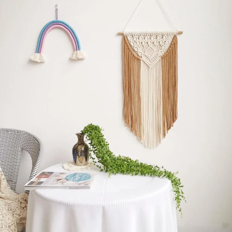

3 Pcs Boho Macrame Wall Hanging Decor- Beautiful Home Decorative Wall Art Macrame Tapestries for Apartment, Dorm Room