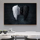 Черно-белые крылья опавшие ангелы кино плакаты и принты ангел и демон Картина на холсте на стену искусство картина для декора комнаты