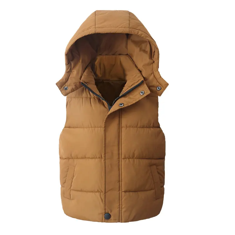 

Hooded Child Waistcoat Jackets Kids Jackets Warm Cotton Baby Girls Boys Vest Children Outerwear For Spring Autumn 3-14 Years Old