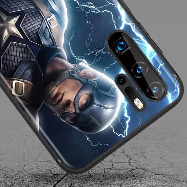 

Marvel Avengers Captain America Super Hero For Huawei P50 P40 P30 P20 P10 P9 P8 Lite E Mini Pro Plus 5G TPU Silicone Phone Case