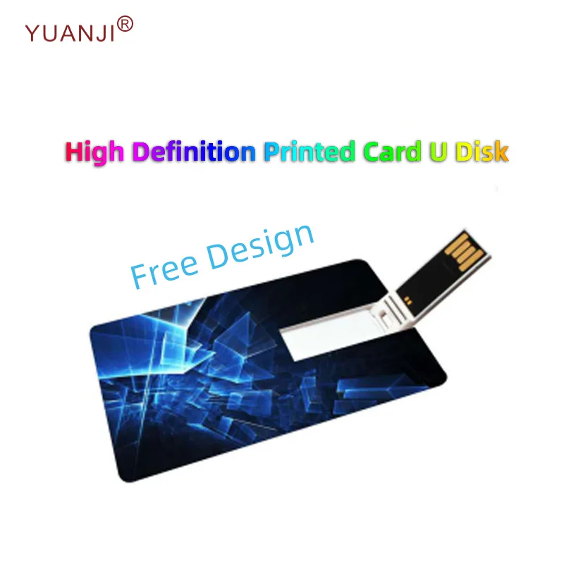 Рекламный высокой четкости печати заказной карты USB флэш накопитель бесплатно DIY