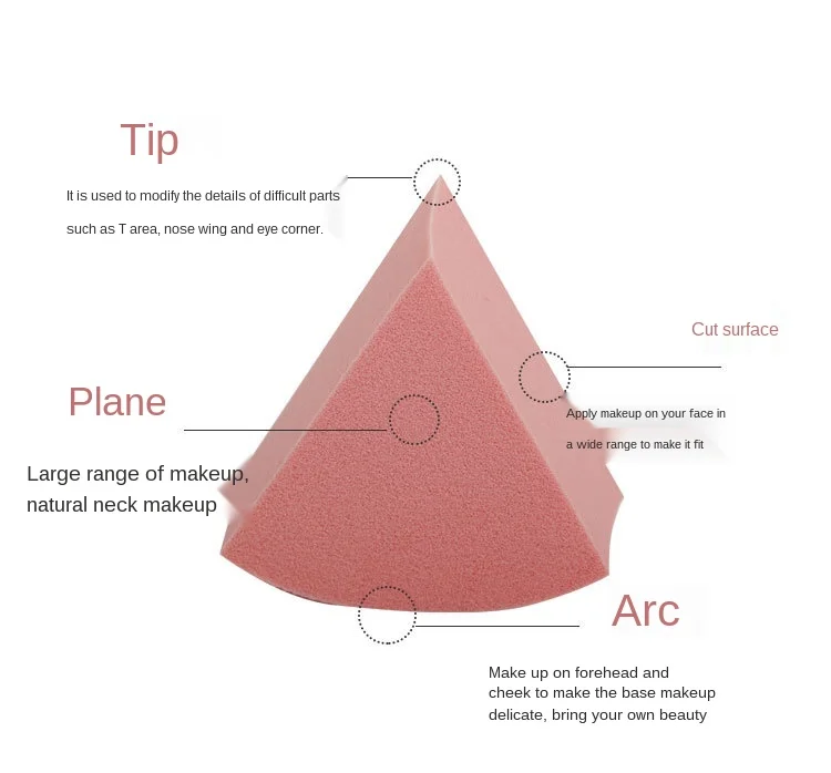 

12 Pieces of Powder Puff Triangle Puff Packaging Wet and Dry 3D Powder Puff Makeup Tool Beauty Sponge Makeup