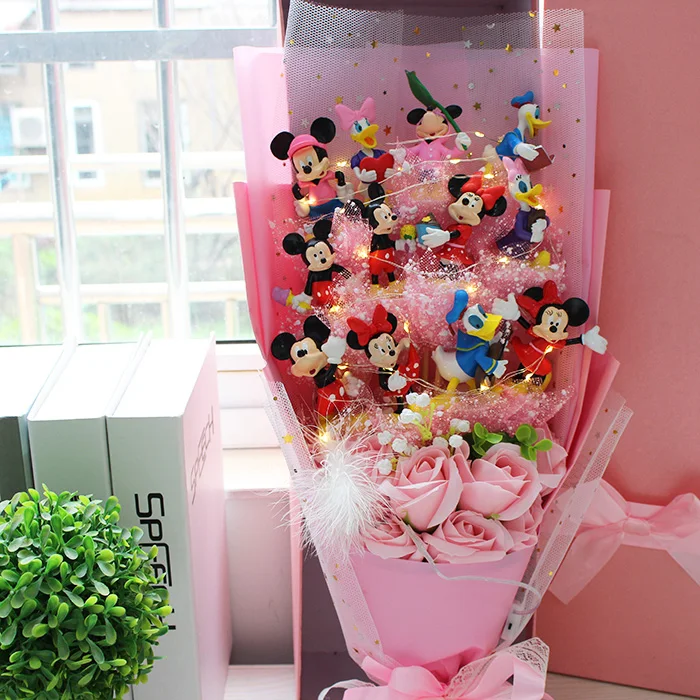 Disney Мультяшные куклы Микки Маус Минни Дональд Дак маргаритки игрушки