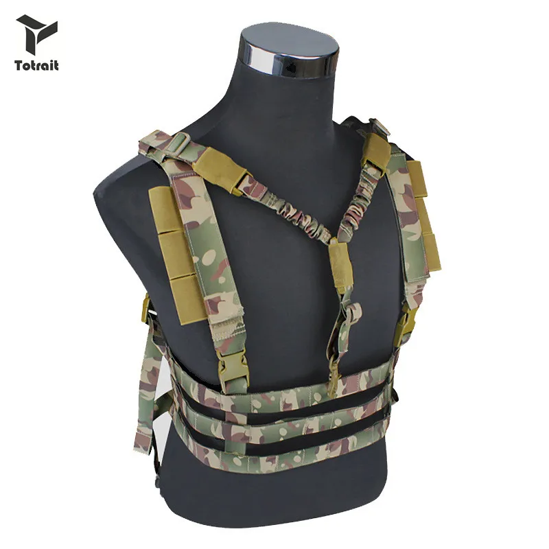 TOtrait Военный Тактический Жилет molle для страйкбобоевая Низкопрофильная нагрудная установка Съемный пистолет слинг Охотничьи Аксессуары 1000 D нейлон