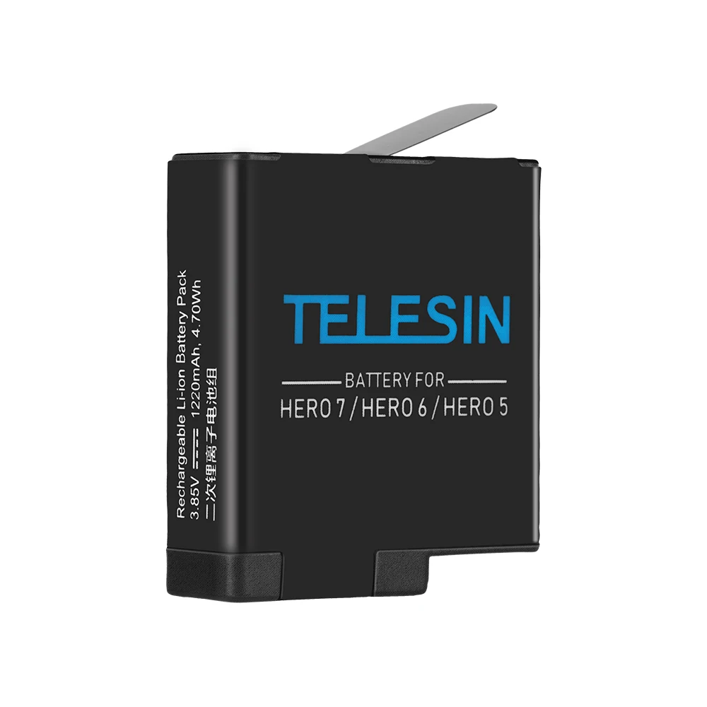 Батарея TElESIN для gopro 7 6 5 black Go pro hero7 hero6 hero5 hero 2018 1200 мА/ч перезаряжаемые литий ионные