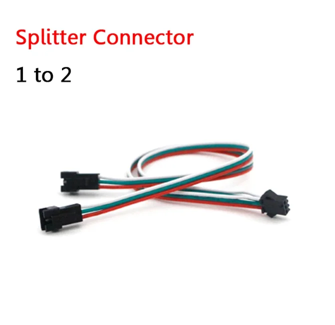 1to2 разветвитель разъем 2pin 3pin 4pin 5pin для 5 24V 2835 5050 RGB RGBW светодиодная ленсветильник SM