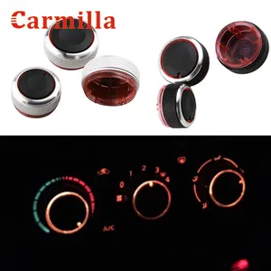 Ручки переключателя автомобиля Carmilla, кнопки климат-контроля, циферблаты, нагревательная рамка, кольцевой кондиционер, чехол для Volkswagen VW Polo 2004 - 2013
