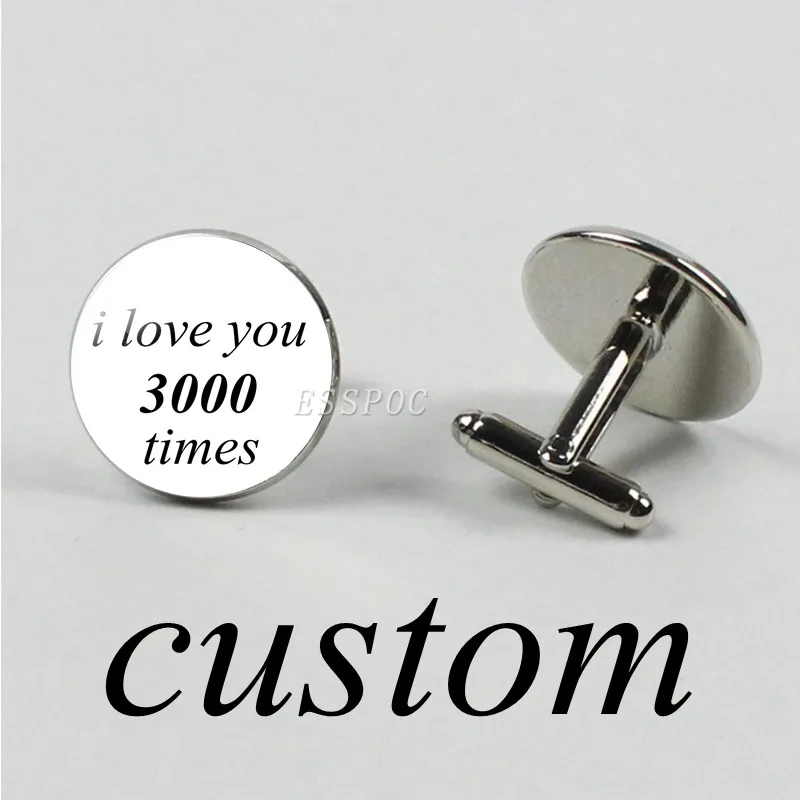 Запонки мужские черные с логотипом на заказ 1 пара|Другие индивидуальные