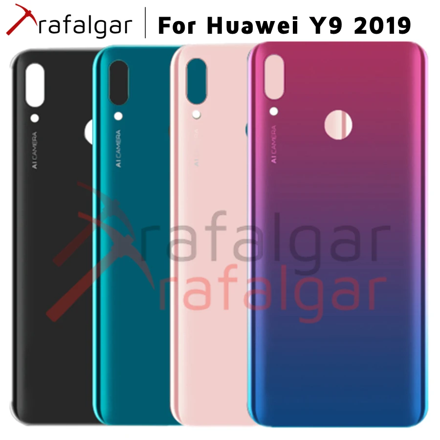 Задняя крышка для Huawei Y9 2019 задняя корпус заднего корпуса замена батареи JKM LX1 LX2